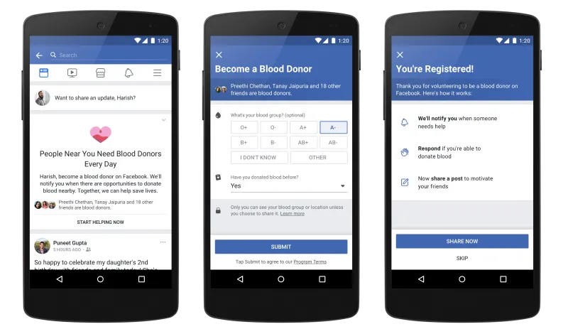 Facebook | Blood Donation | Feature