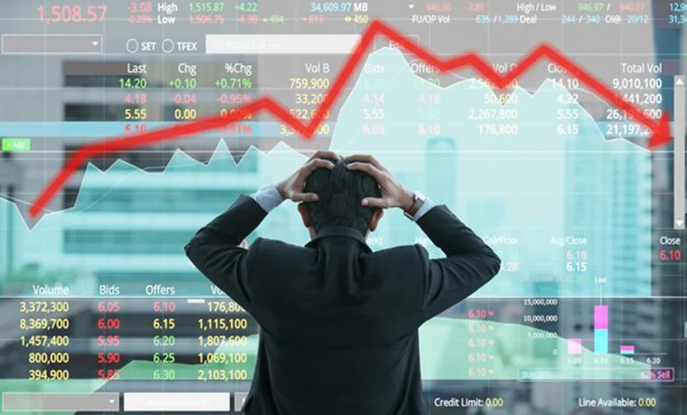 Stocks Drop Businessman Worried Mi