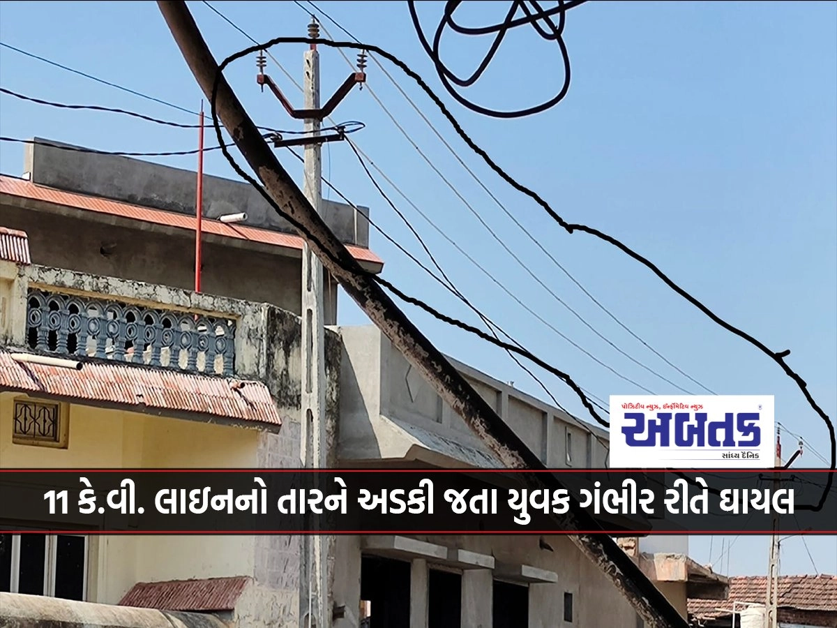 Savarkundla: 11 KV in Ambardi. A young man was seriously injured when he touched the wire of the line