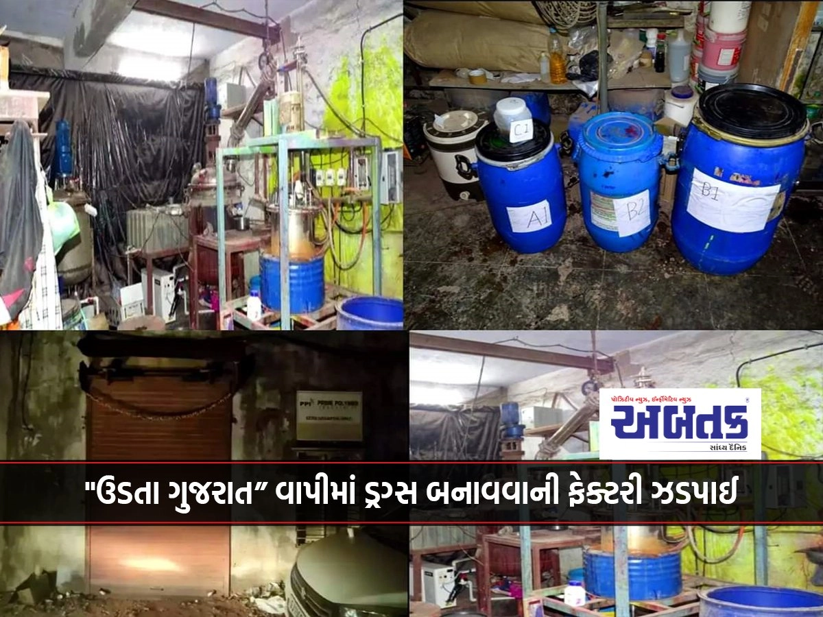 "Flying Gujarat" drug manufacturing factory seized in Vapi: Mephedrone worth 180 crore seized