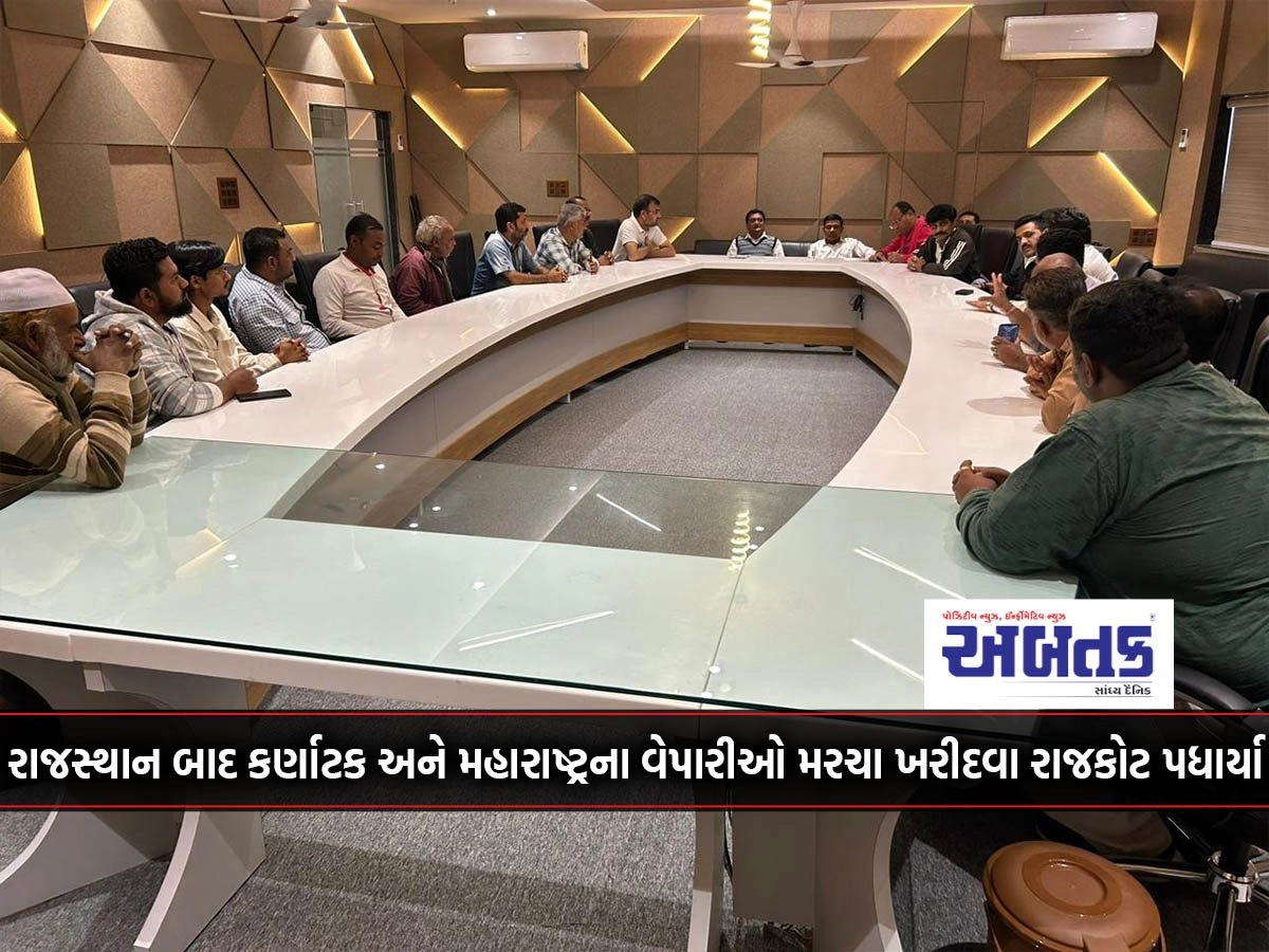 After Rajasthan, traders from Karnataka and Maharashtra came to buy chillies in the Rajkot marketing yard