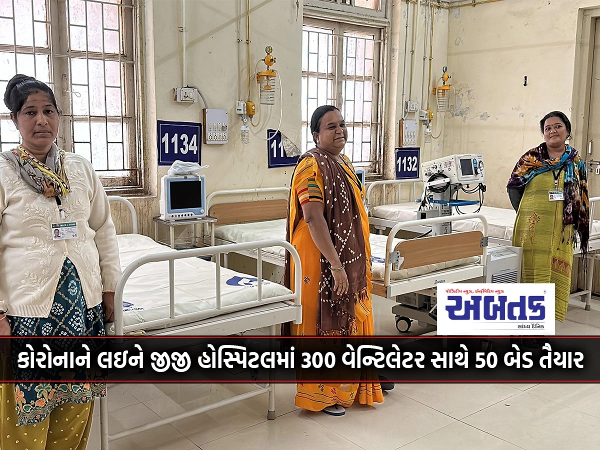 50 beds are ready with 300 ventilators in Jamnagar GG Hospital for Corona