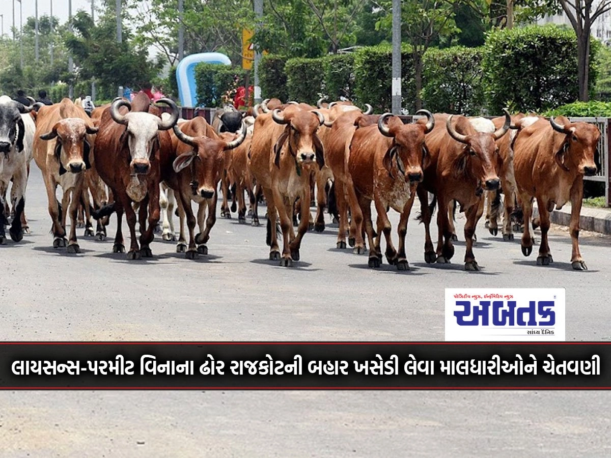 Warning to herdsmen to move cattle outside Rajkot without license-permit