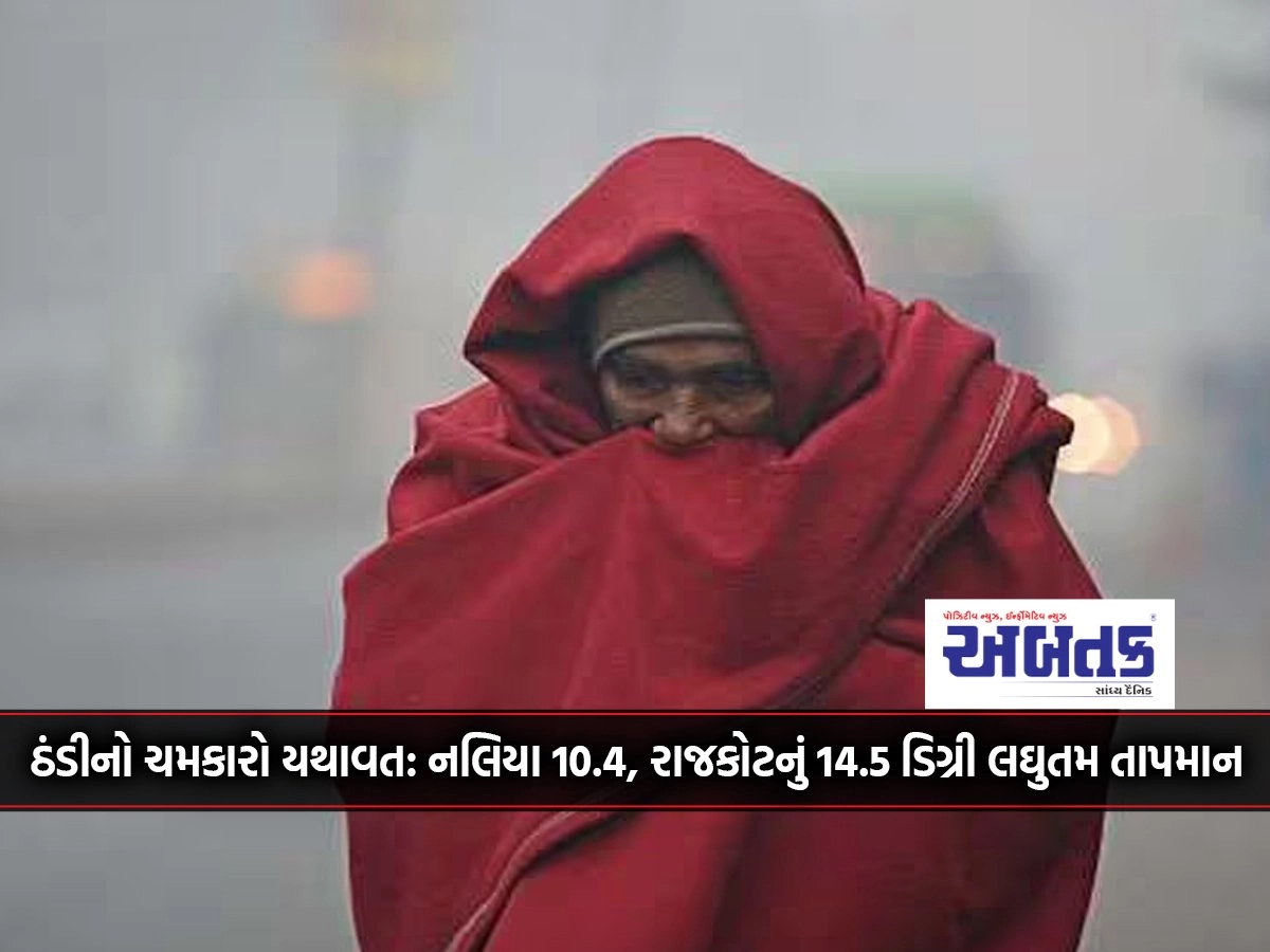 Cold snap continues: Nalia 10.4, Rajkot 14.5 degree minimum temperature