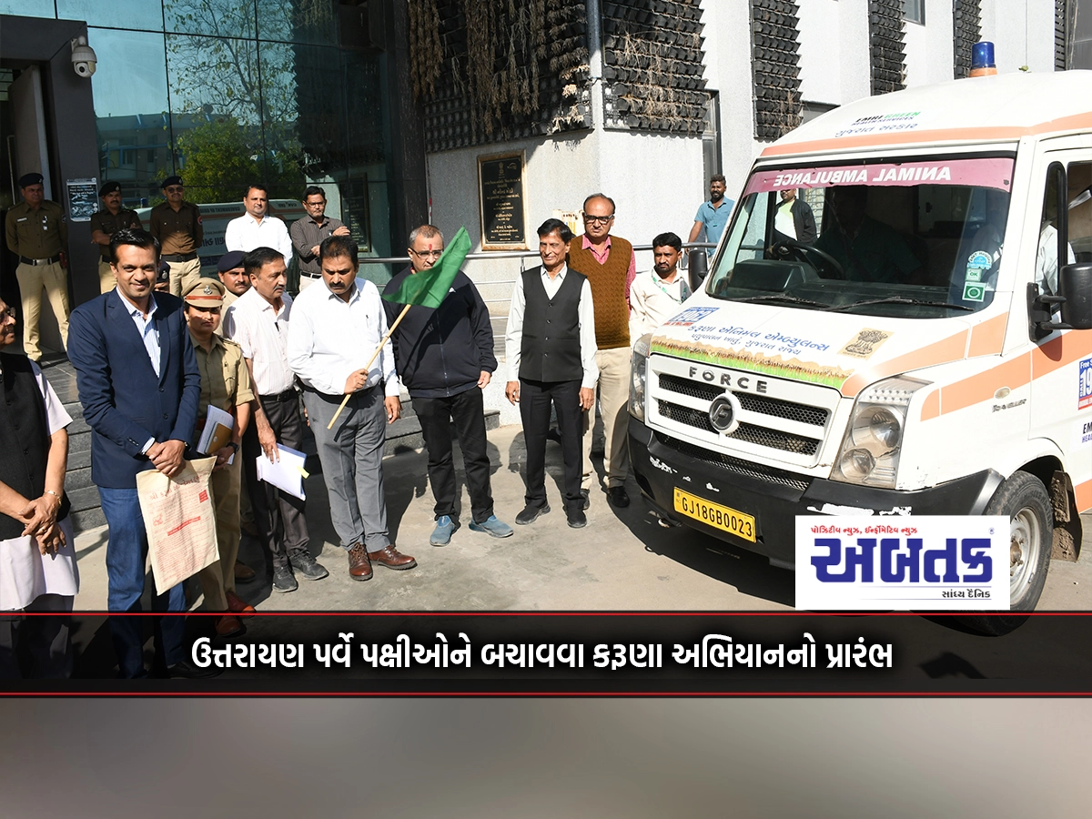 Rajkot Additional Collector launching Karuna Abhiyan to save birds on Uttarayan Parva