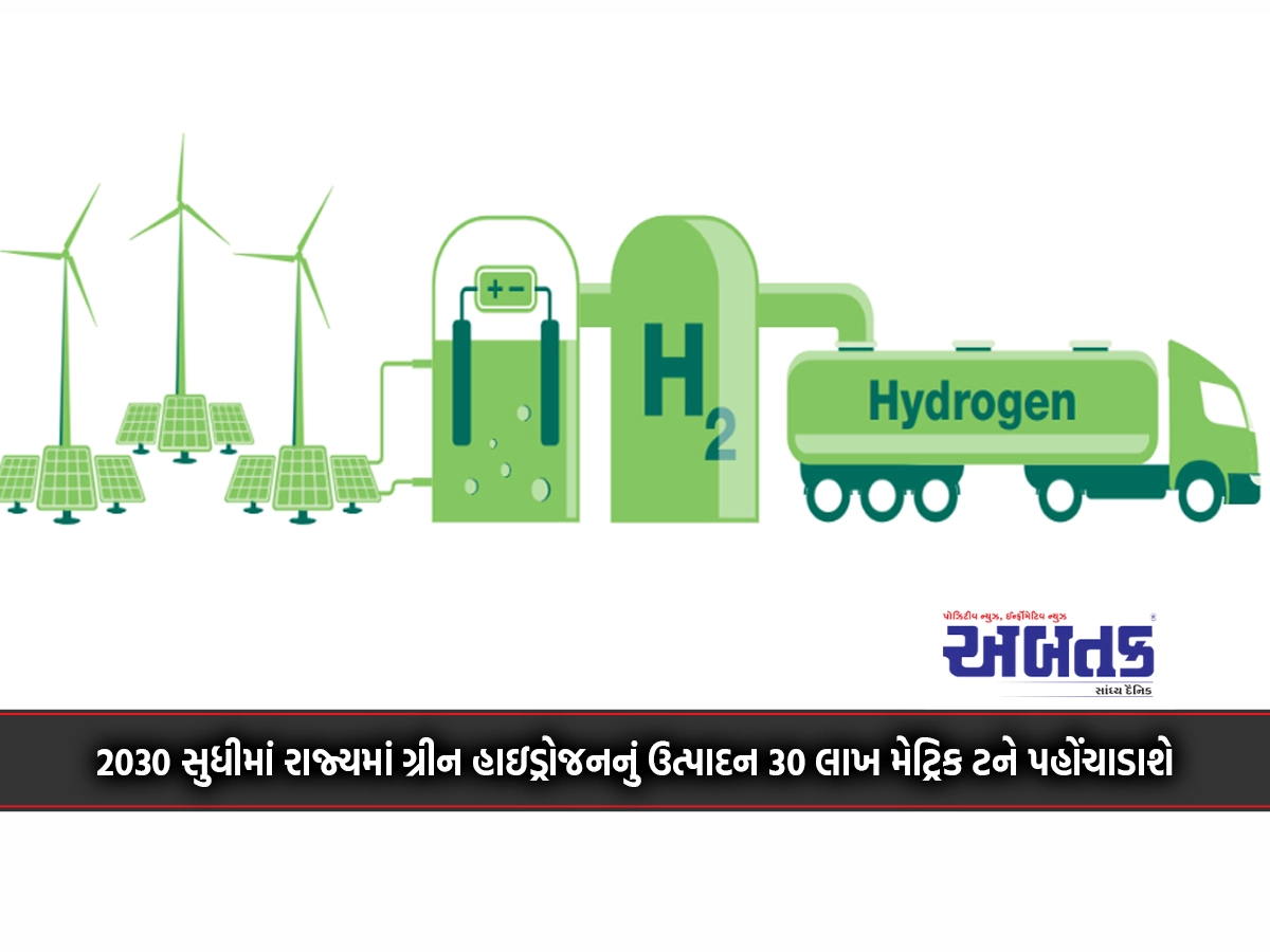 By 2030, the production of green hydrogen in the state will reach 30 lakh metric tonnes