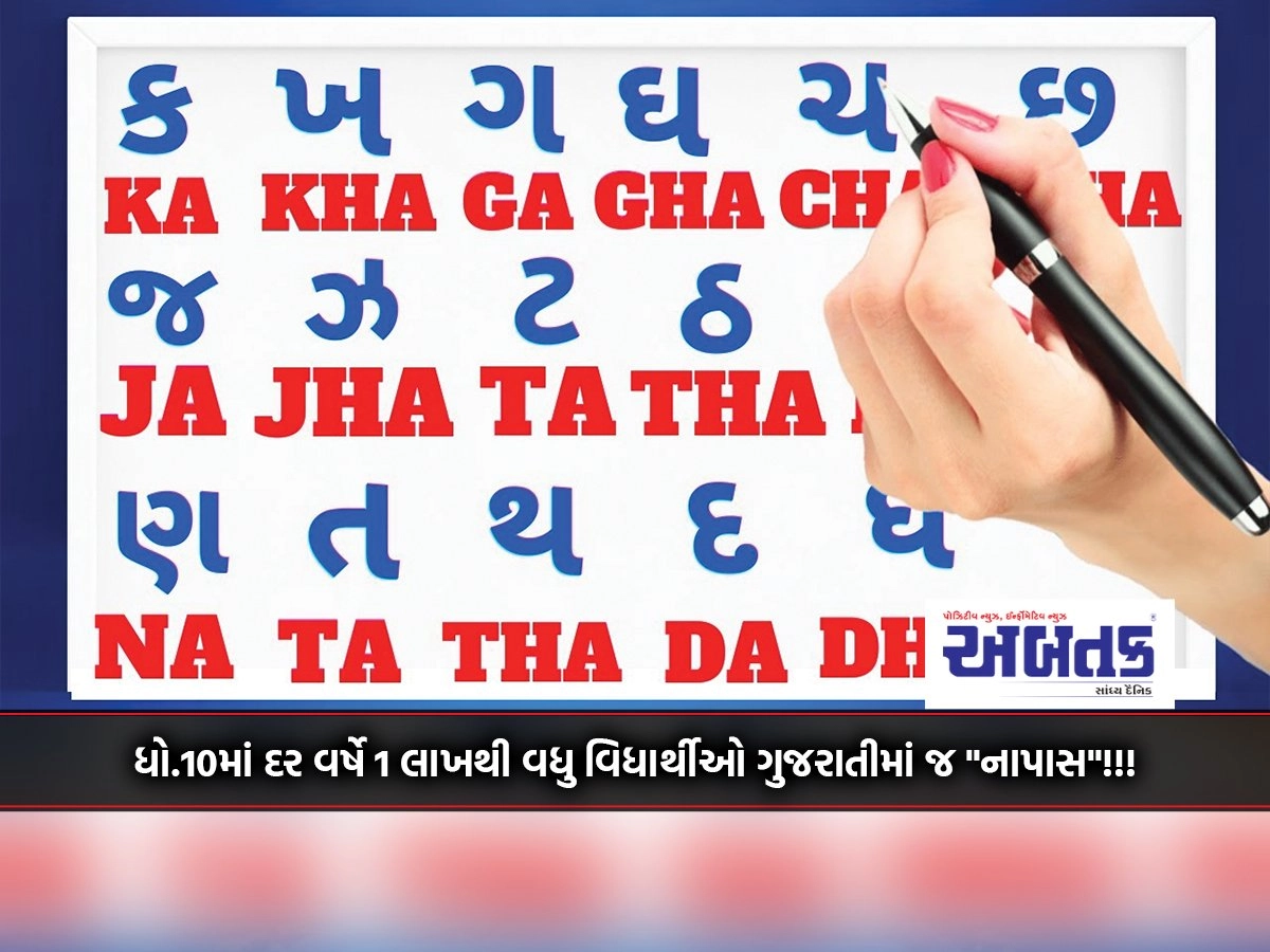 Every year more than 1 lakh students in class 10 "fail" in Gujarati!!!