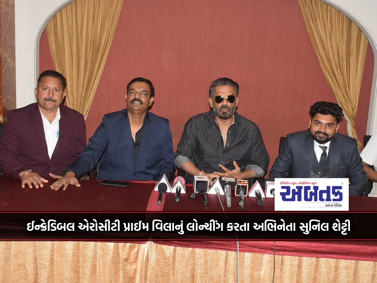 Actor Sunil Shetty at the launch of Incredible Aerocity Prime Villa