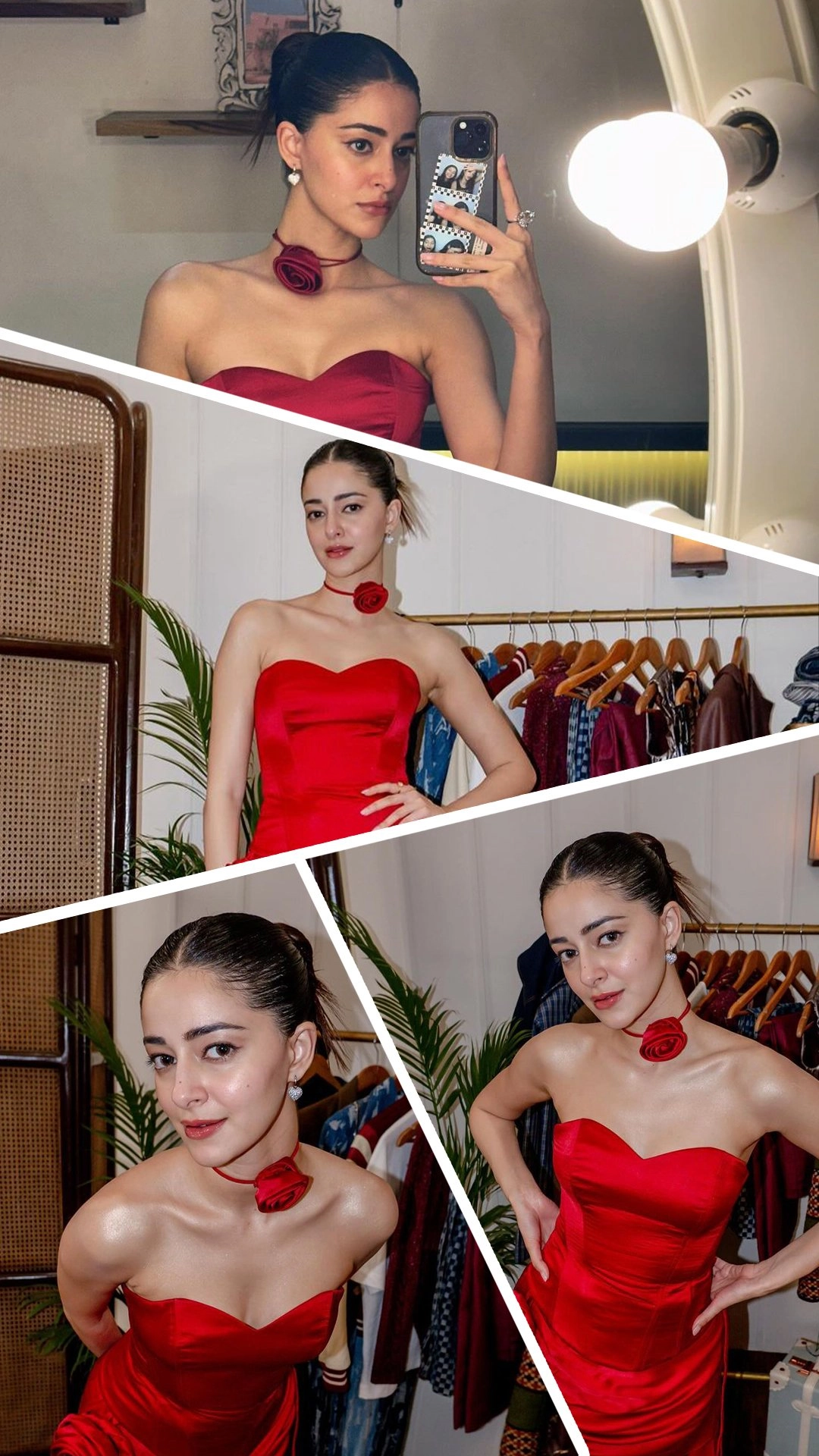 Ananya Pandey rocked a red dress