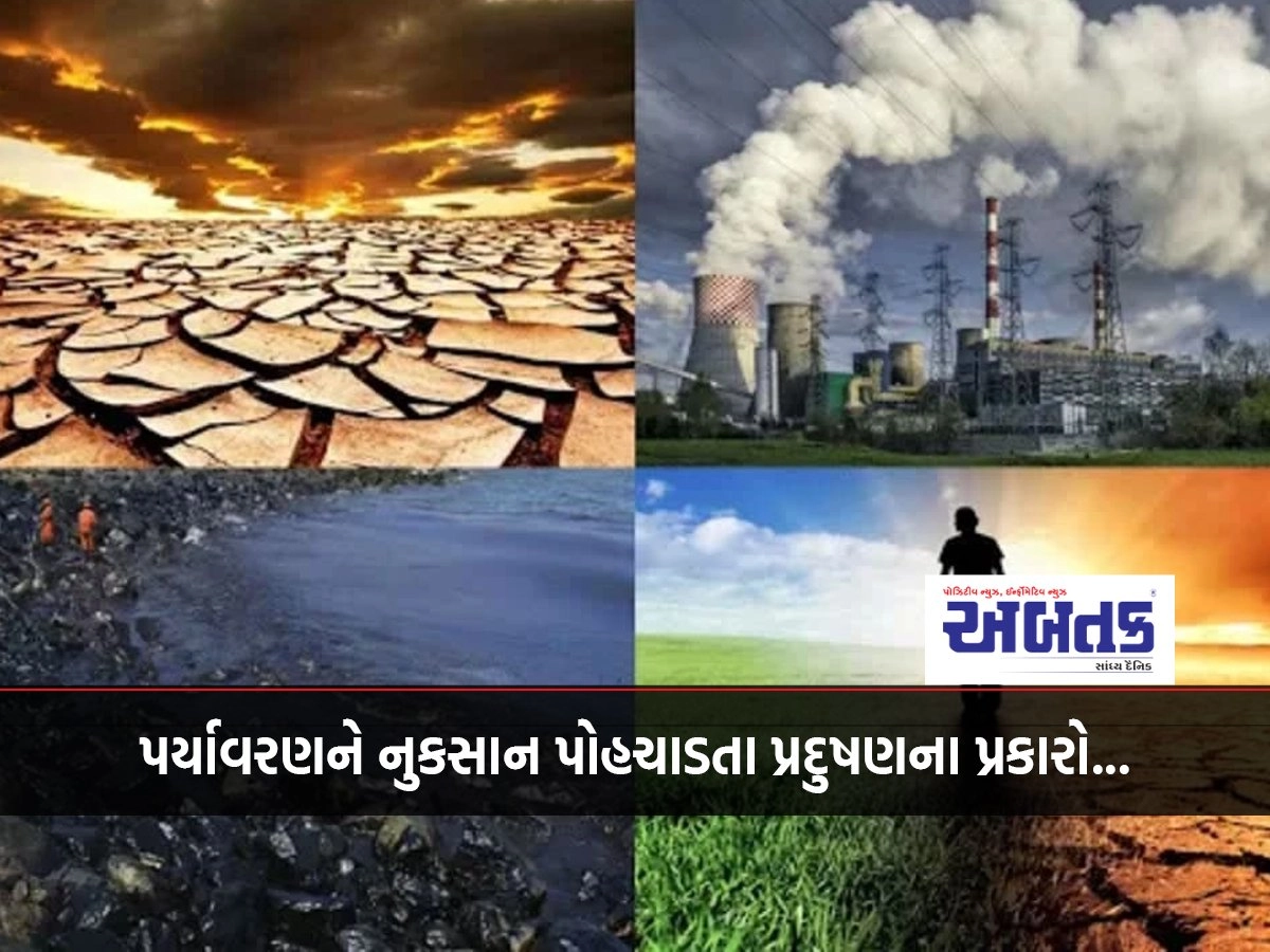 Types of pollution causing damage to the environment...