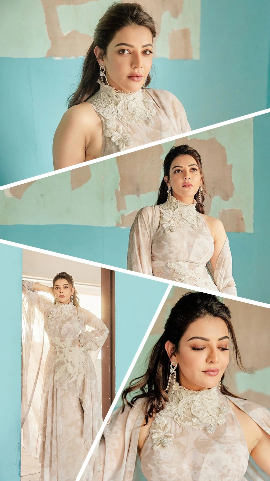 Kajal Aggarwal looked like a nymph in a white one piece