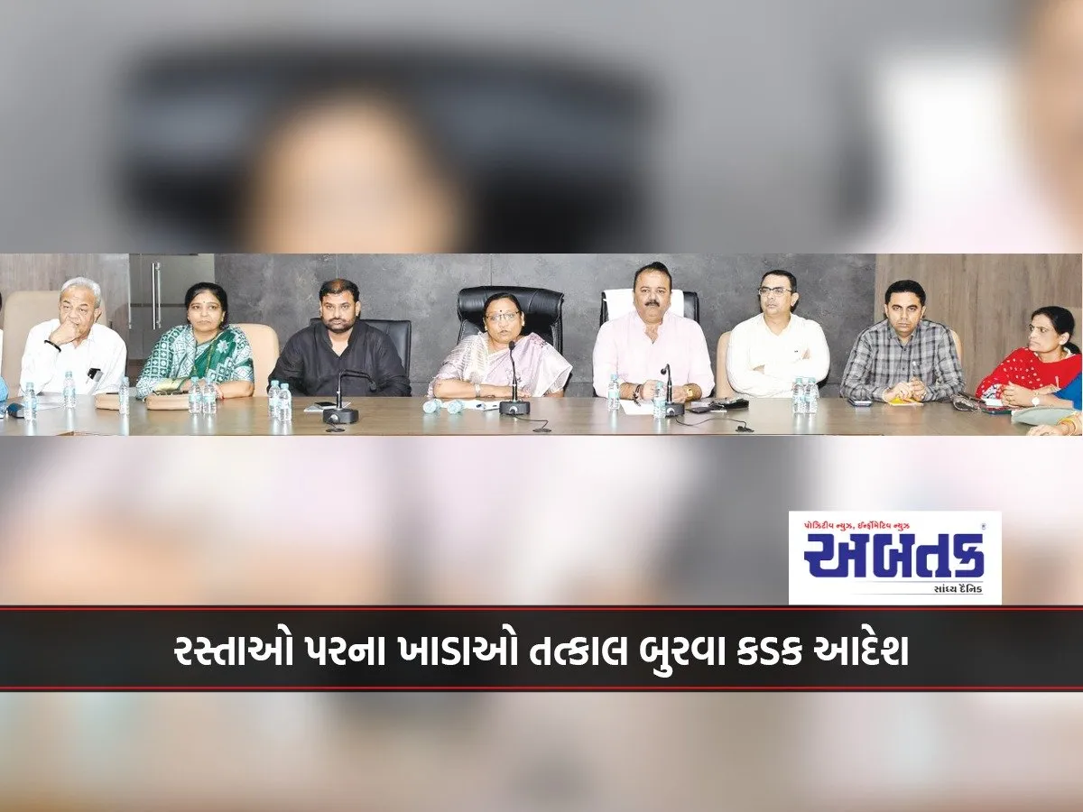 રસ્તાઓ પરના ખાડાઓ તત્કાલ બુરવા કડક આદેશ