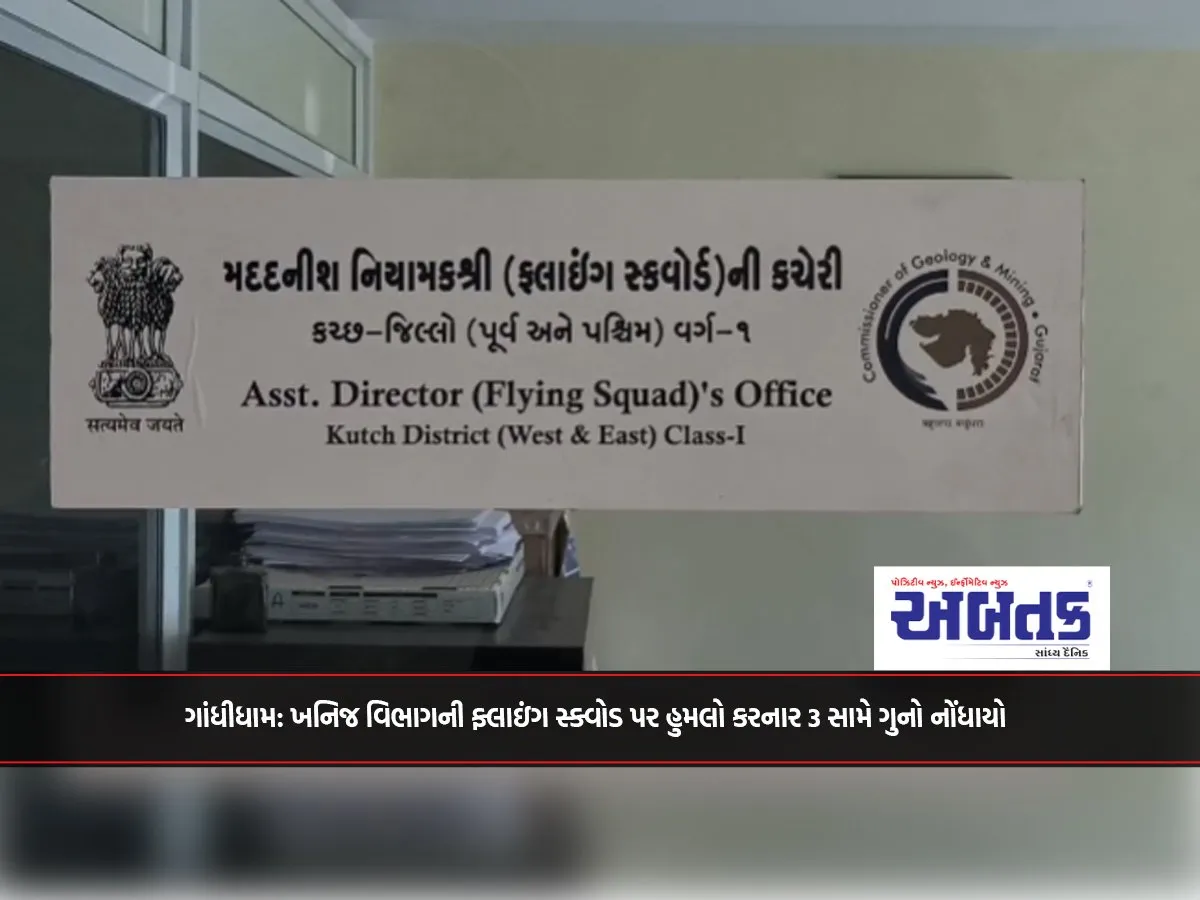 Gandhidham: Crime Registered Against 3 For Attacking Flying Squad Of Minerals Department