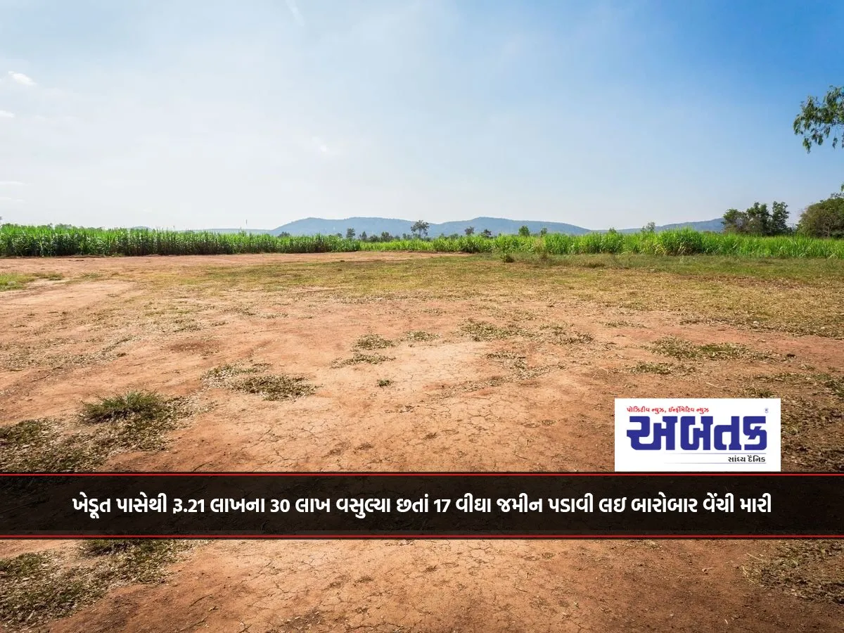 ખેડૂત પાસેથી રૂ.21 લાખના 30 લાખ વસુલ્યા છતાં 17 વીઘા જમીન પડાવી લઇ બારોબાર વેંચી મારી