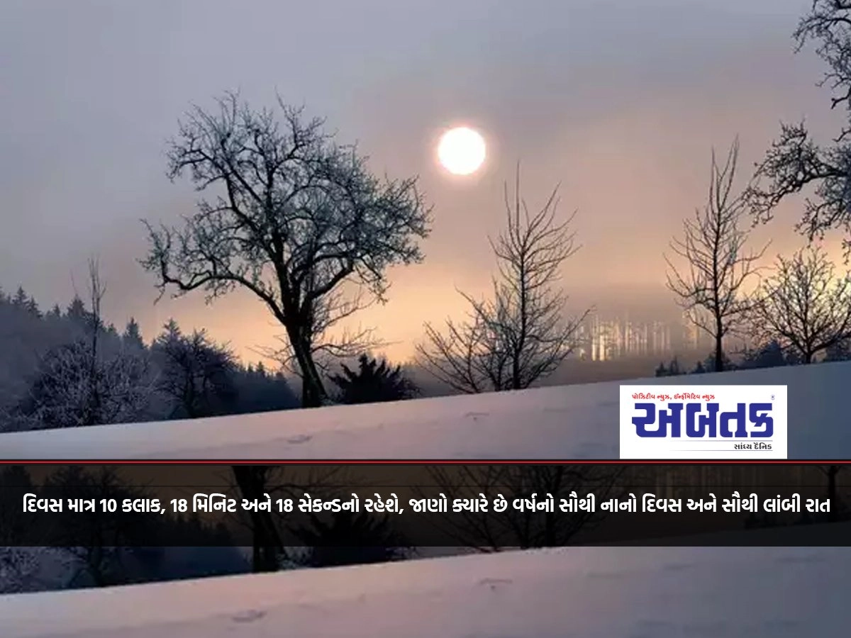 The Day Will Be Only 10 Hours, 18 Minutes And 18 Seconds, Know When Is The Shortest Day And Longest Night Of The Year