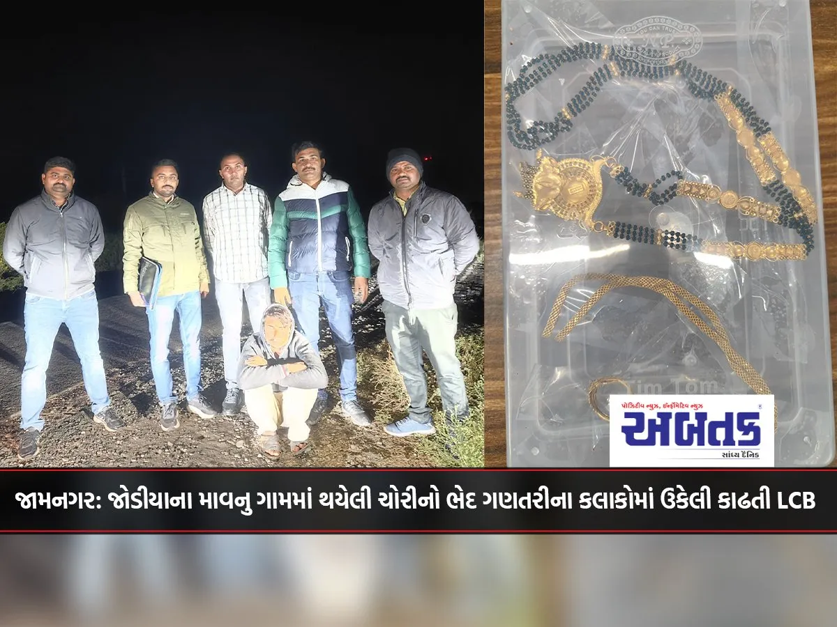 Jamnagar: Lcb Solves Theft Case In Jodiya'S Mavanu Village Within Hours