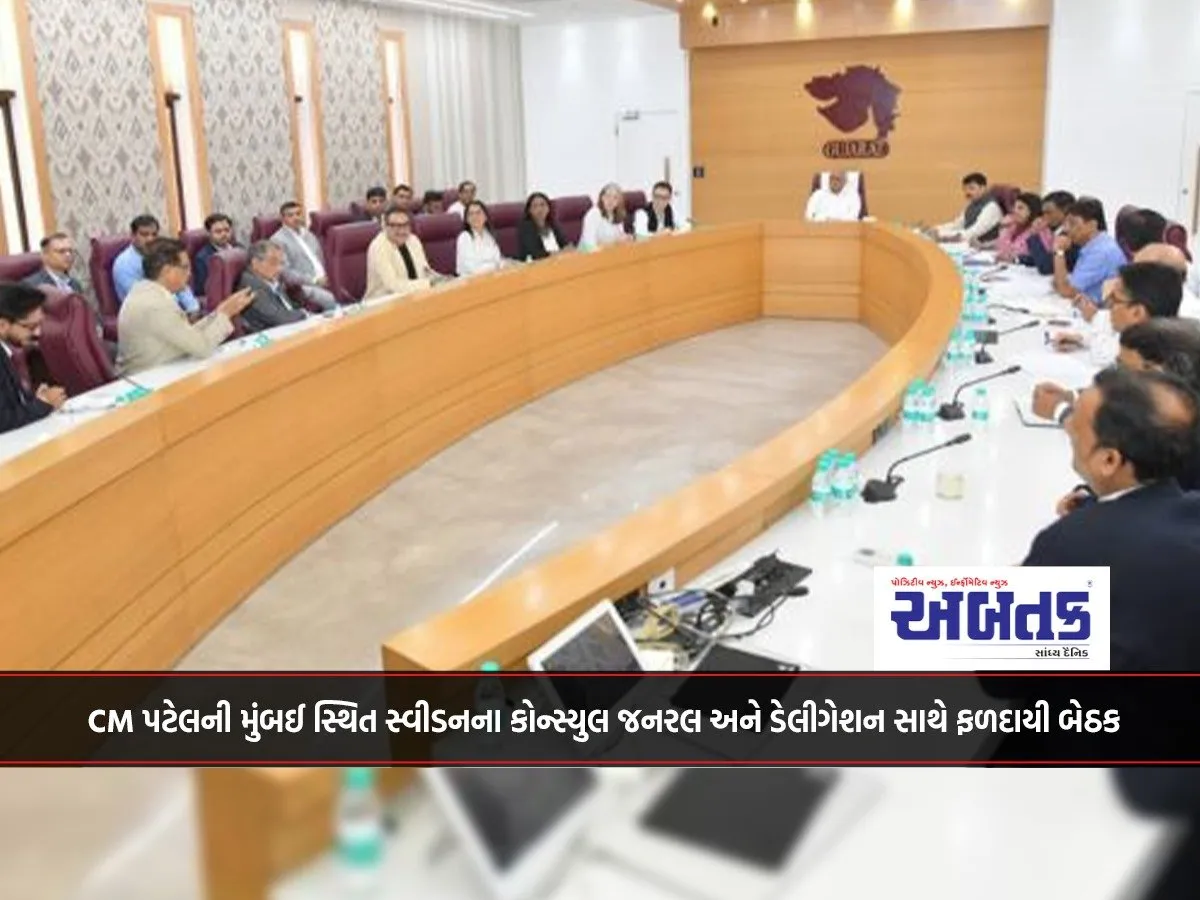Cm Patel Holds Fruitful Meeting With Swedish Consul General And Delegation In Mumbai