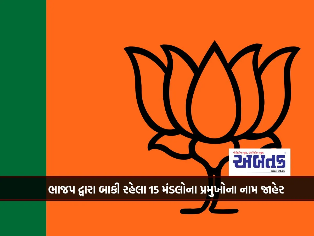 Bjp Announces Names Of Remaining 15 Mandal Presidents