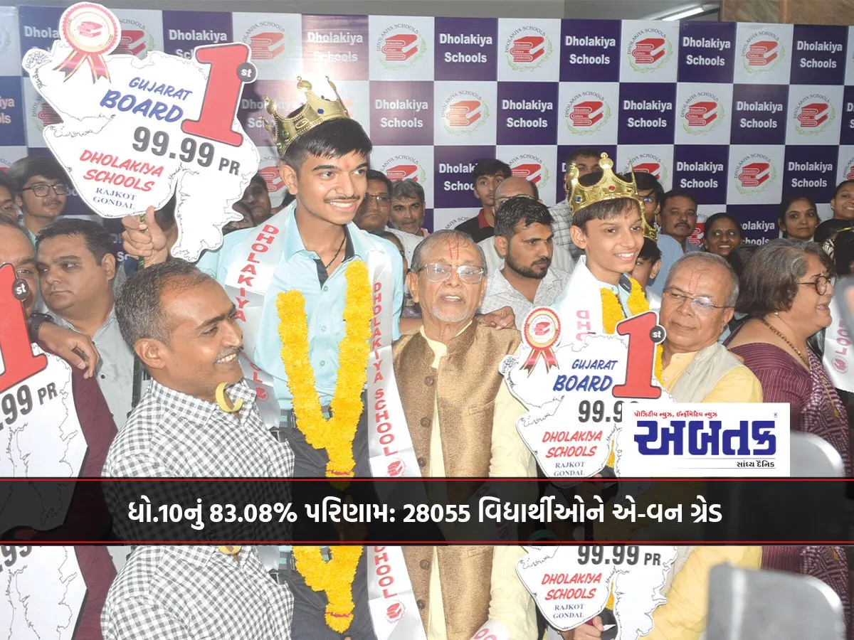 83.08% Result Of Std. 10: 28055 Students Got A-1 Grade