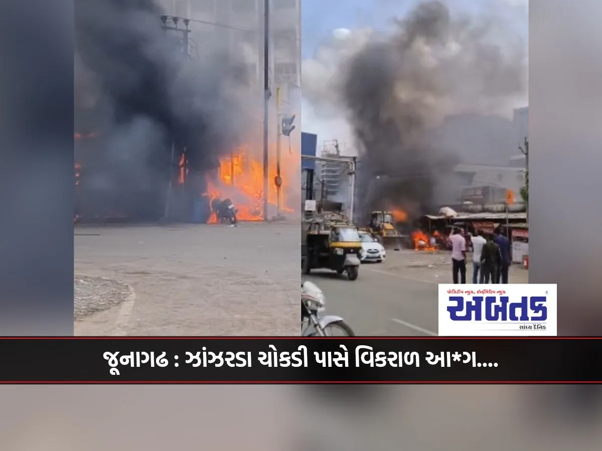 Junagadh: Fierce Fire Near Jhanjarda Chowkdi....
