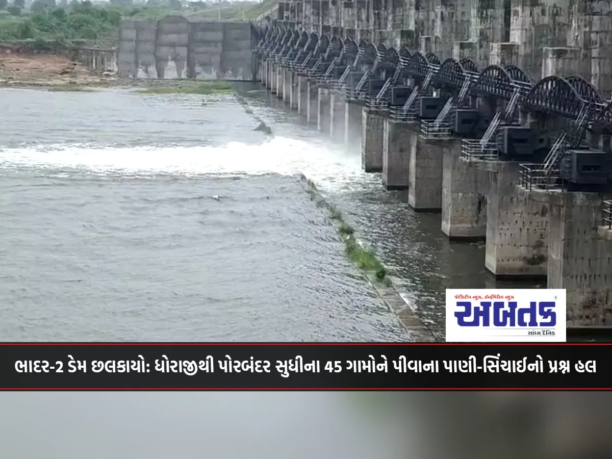 Bhadar-2 Dam Overflows: Drinking Water-Irrigation Issue Solved For 45 Villages From Dhoraji To Porbandar