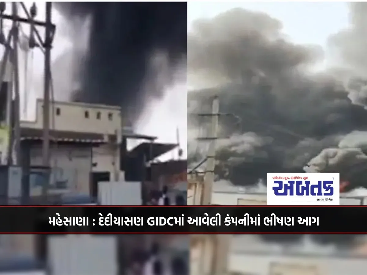 Mehsana: Massive Fire In A Company Located In Dediasan Gidc