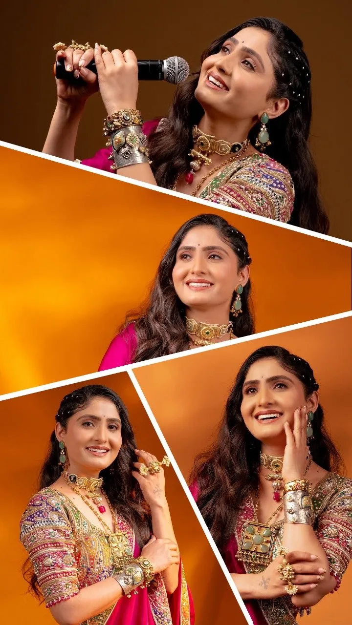 Geeta Rabari'S &Quot;Gorgeous Look&Quot; With A Royal Style In A Lehenga-Choli!!