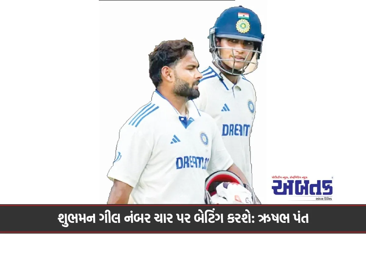 Shubman Gill Will Bat At Number Four: Rishabh Pant