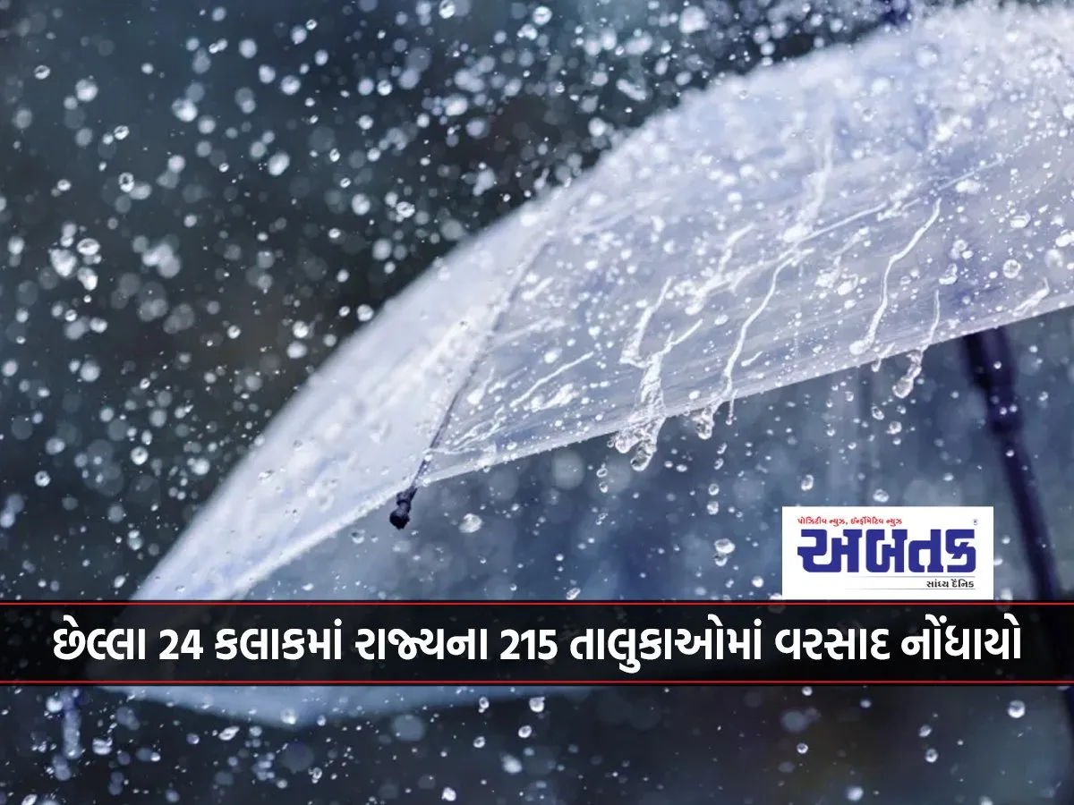 Rainfall Recorded In 215 Talukas Of The State In The Last 24 Hours
