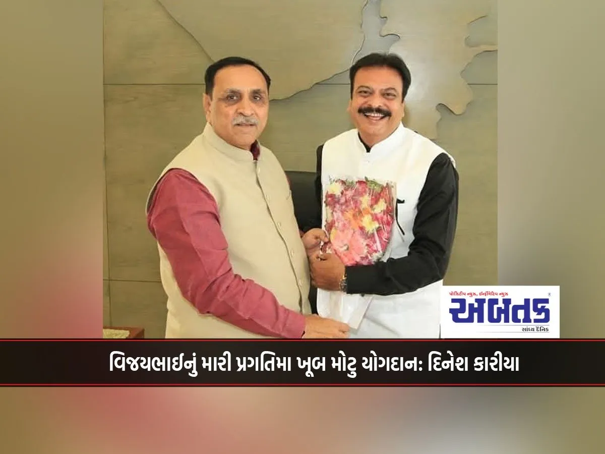 Vijaybhai'S Contribution To My Progress Is Immense: Dinesh Kariya