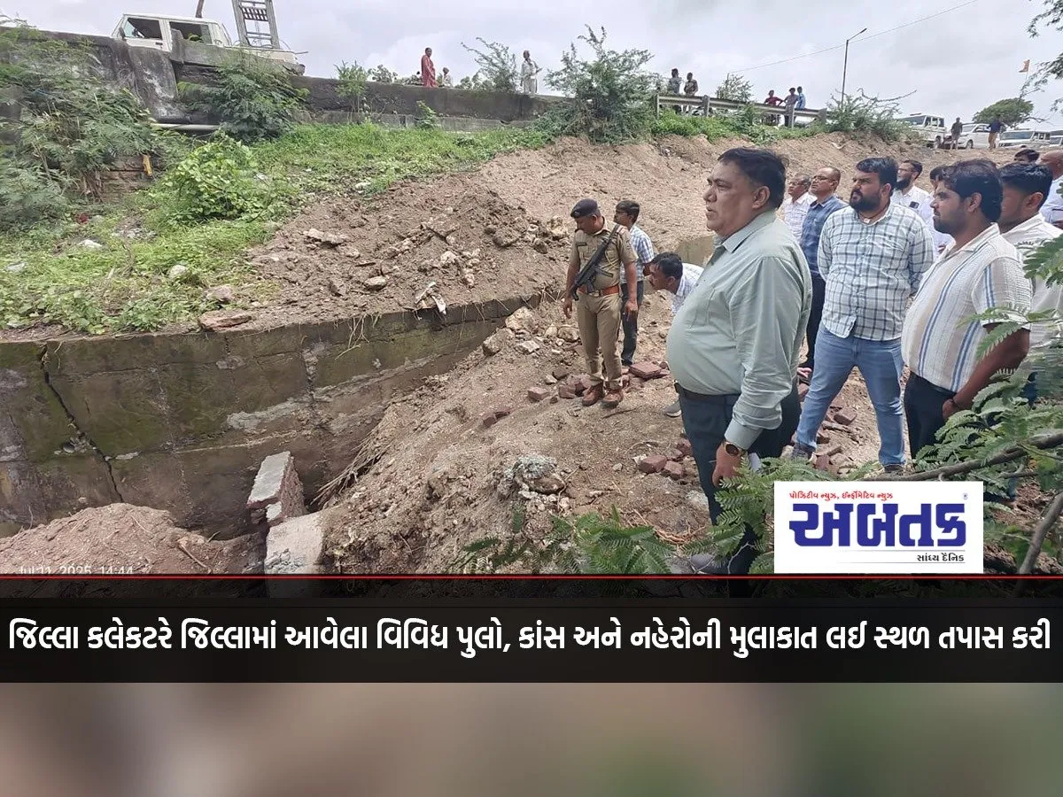 District Collector Visited Various Bridges, Canals And Canals In The District And Inspected The Site