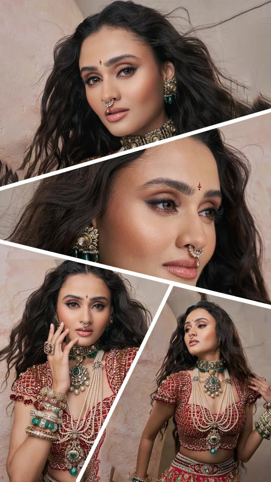 Janaki Bodywala'S Ethnic Look In Red Lehenga And Heavy Jewellery !!