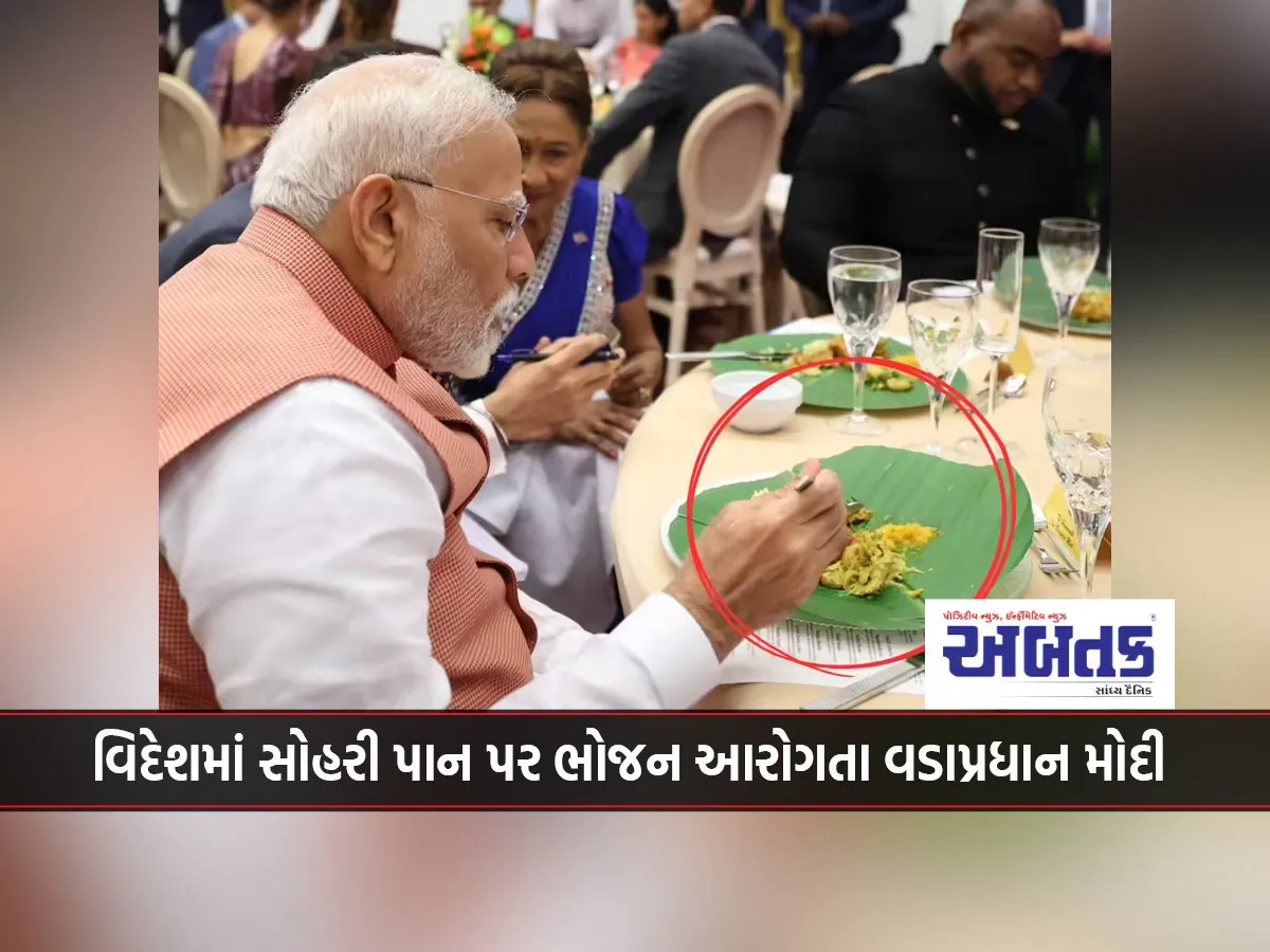 Traditional Style In Trinidad: Pm Modi Served Food On Sohri Leaves, Know Why This Leaf Is Special