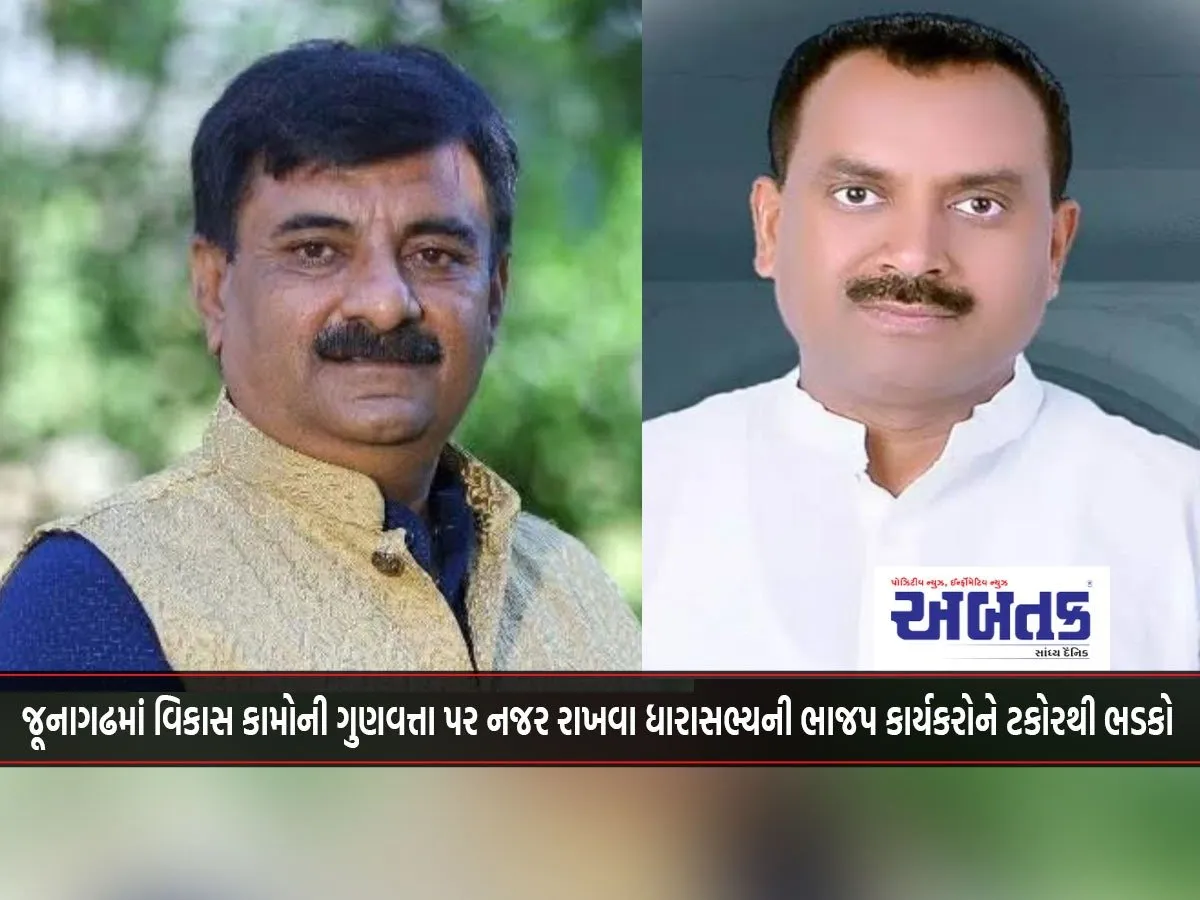 Mla'S Taunt To Bjp Workers For Monitoring Quality Of Development Works In Junagadh