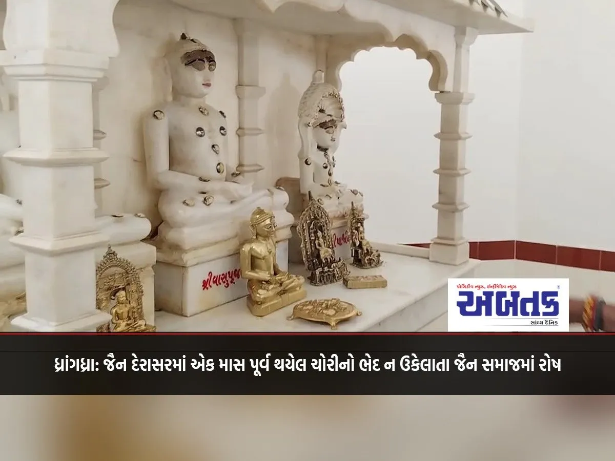 Dhrangadhra: Jain Community Angered As The Theft That Took Place In A Jain Temple A Month Ago Remains Unsolved