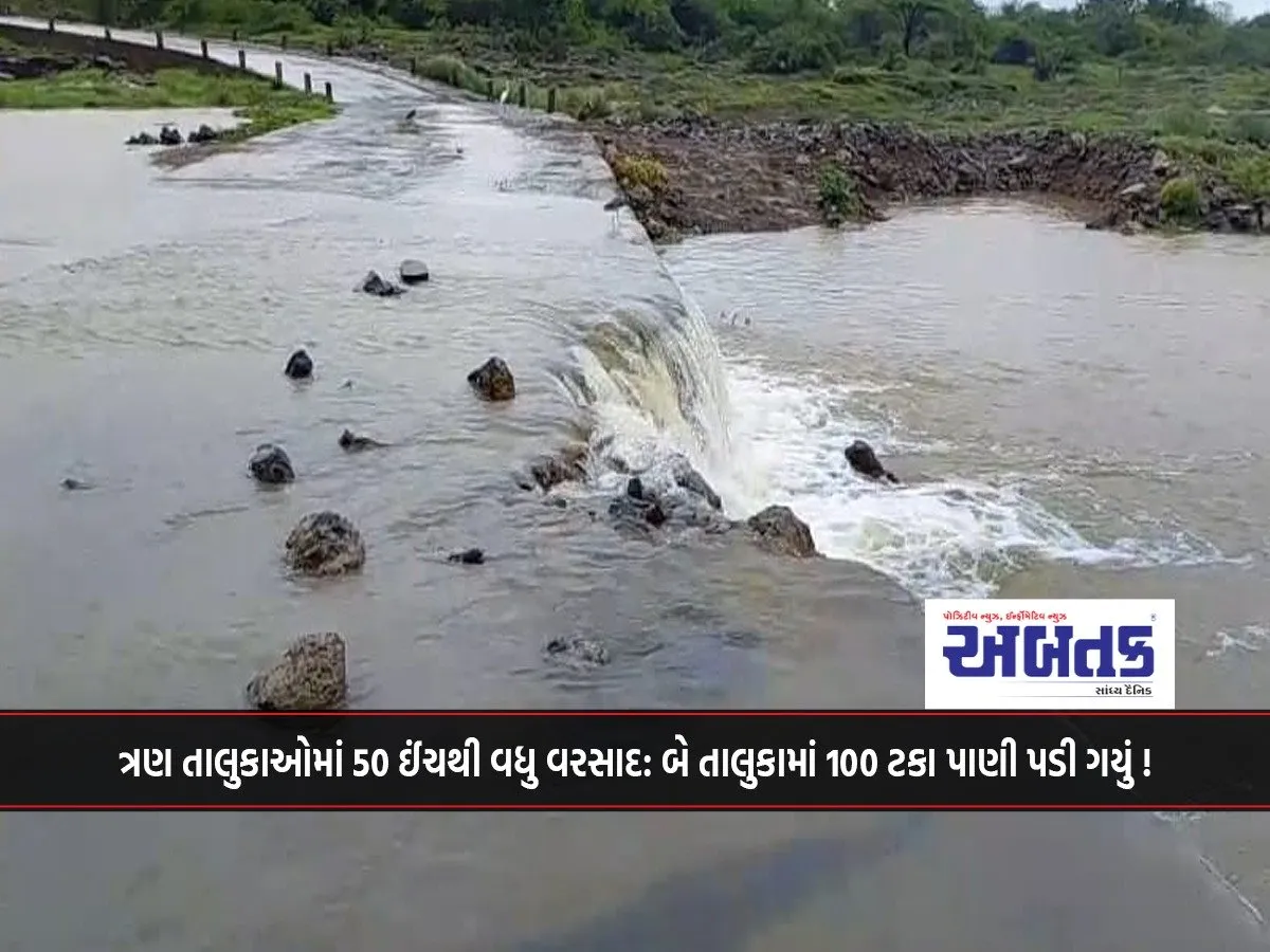 More Than 50 Inches Of Rain In Three Talukas: 100 Percent Water Fell In Two Talukas!